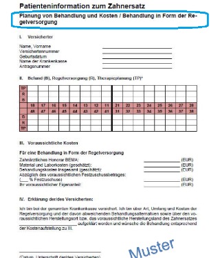 Patienteninformationen zum Zahnersatz - Regelversorgung